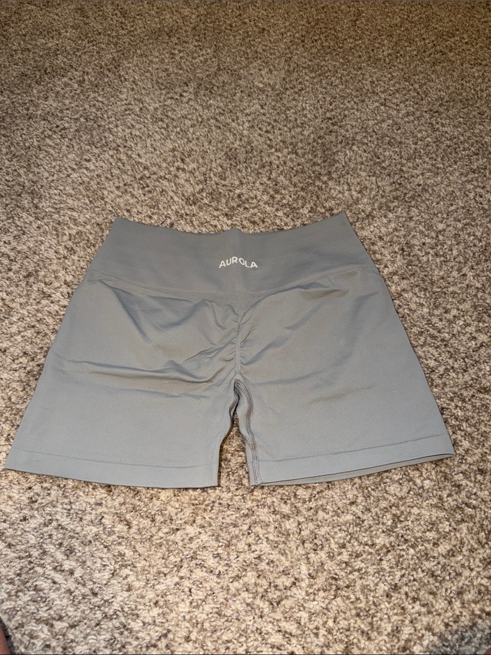 Aurola High-Rise Bike Shorts in Sage Gray